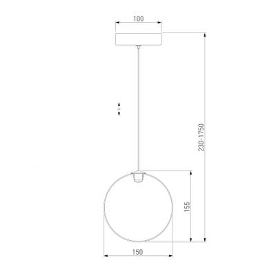 Подвесной светильник 50231/1 LED прозрачный, LED
