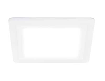 Встраиваемый cветодиодный светильник с подсветкой DCR390 3W+3W 4200K+4200K 220-240V 105*105*20 (A75*75)