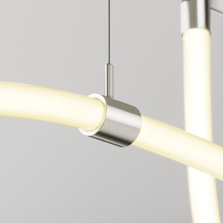 Потолочный коннектор с тросовым подвесом Tau в шинопровод Flarity платина TRA154CSW-1PT. TM Maytoni