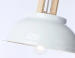 Подвесной светильник в стиле лофт TR8190 WH/LW белый/светлое дерево E27 max 40W D290*900