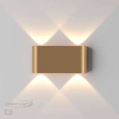 3893/4WL HIGHTECH ODL20 363 золотистый/металл Настенный светильник LED 3000K 4W 220V MAGNUM