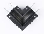 Коннектор угловой для встраиваемого шинопровода Magnetic GL3354 BK черный 85*85*H46.8
