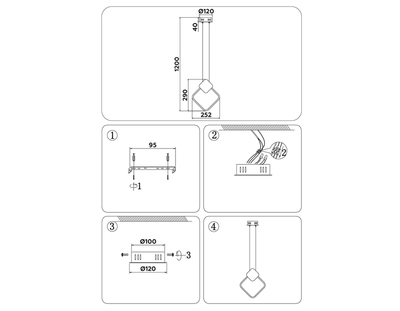 Светильник светодиодный подвесной FL5255 WH белый 11W 4200K 252*20*1200 (без ПДУ)