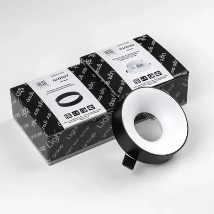 L01002027 Светильник LEVIGO MR16/HP16 БЕЛЫЙ/ЧЕРНЫЙ МАТОВЫЙ (010020+510027)