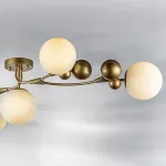 815553 Люстра CROCO 5х5W (led) G9 ЗОЛОТО/БЕЛЫЙ Lightstar