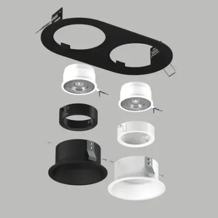 D6570607WBMOD Светильник DOMINO ROUND  под LED модуль/лампу МR16 (214657+214606+214607+214006+214007)