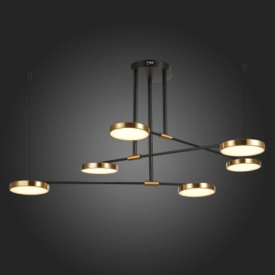 SL1605.403.06 Светильник подвесной ST-Luce Черный/Латунь, Белый LED 6*7,5W 3000K