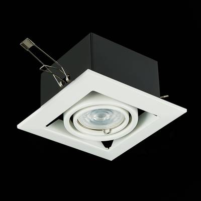 ST250.558.01 Св-к встр. Черный, Белый GU10 1*50W  IP20 L126xW126xH70 220V Без ламп