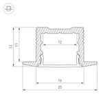 Профиль SL-SLIM-H13M-F25-2000 ANOD (Arlight, Алюминий)