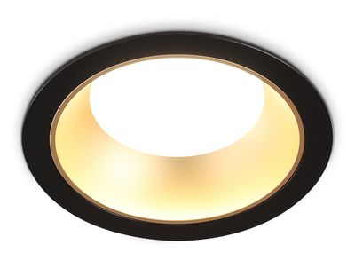 Светильник встраиваемый TN52334 SBK/SGD черный песок/золото песок GX53 max 12W D115*25