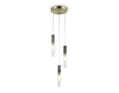 Светильник подвесной LH53351/3 GD/CL/WH золото/прозрачный/белый G9*3 max 40W D200*2000
