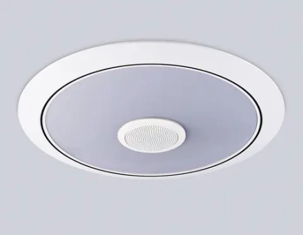 Музыкальный светодиодный светильник с подсветкой RGB FZ710 WH белый IP20 40W 3000-6500K+RGB Music 370*56 (ПДУ ИК)
