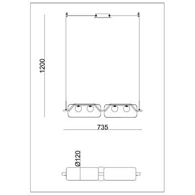 Подвесной светильник Arte lamp GENEVA A2341SP-4BK, 1хLED