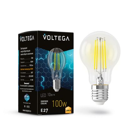 Светодиодная лампа Crystal Graphene A60 10W 3000K E27 340°, 7228. TM Maytoni