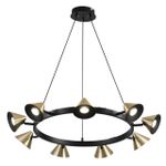 8233/9 COMFI LN25 черный/золото, металл Подвесной светильник GU10 LED 9*7W 220V LAMINA