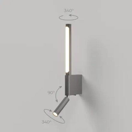 Настенный светодиодный светильник Sarca LED 3000K 40111/LED графит
