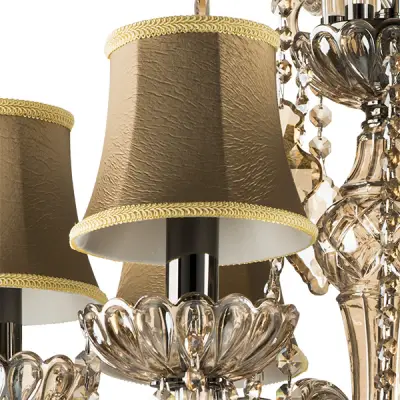 715067 Люстра NATIVO 6x40W E14 КОНЬЯК/ЧЕРНЫЙ ХРОМ/БЕЖЕВЫЙ Lightstar