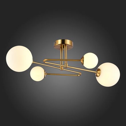 SLE2211-302-04 Люстра потолочная Латунь/Белый G9 4*5W