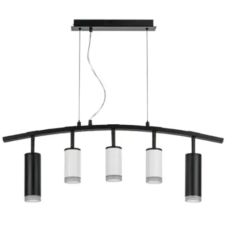 LR7358723630 Люстра RULLO 5х50W GU10 ЧЕРНЫЙ/БЕЛЫЙ (571735+214436-3+214487-2+202430-5)