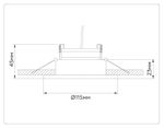 Светильник встраиваемый поворотный точечный TN51913 BK черный GX53 max 12W D115*23