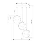 Подвесной светильник со стеклянными плафонами 50205/3 хром, G9х3
