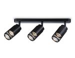Настенно-потолочный  поворотный спот со сменной лампой  TN51690/3 BK черный GU10/3 260*60*180