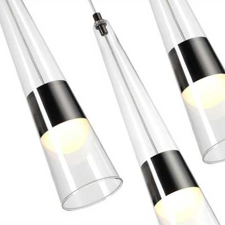 5044/42L L-VISION ODL24 301 глянц.темн.хром/прозрачный/металл/стекло Люстра LED 42W 3000K 4167Лм LUMP