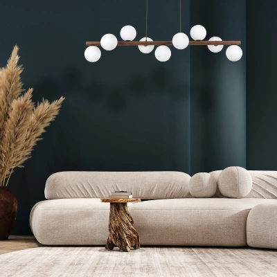 Подвесной светильник со стеклянными плафонами 10273 Estera Wood, G9х9