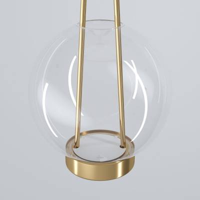 Подвесной светодиодный светильник со стеклянным плафоном 50267/1 LED латунь