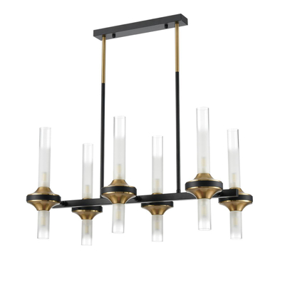 8112/12 NEOCLASSI LN25 26 черный/бронза/прозрачный, металл/стекло Люстра потолочная G9 12*30W 220V TAMARESA