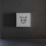 VLS000916 Накладка для розетки с заземлением и защитными шторками, с USB A+A, S70 (серый). (ТМ Maytoni)