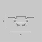 Алюминиевый профиль встраиваемый 30x10, ALM010S-2M. TM Maytoni