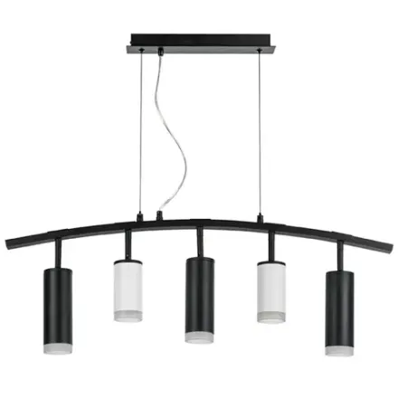 LR7353628730 Люстра RULLO 5х50W GU10 ЧЕРНЫЙ/БЕЛЫЙ (571735+214436-2+214487-3+202430-5)