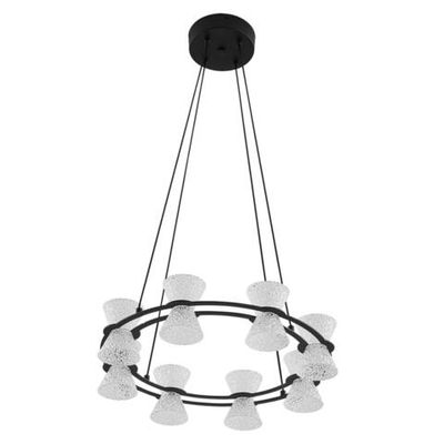 8341/28L LEDIO LN черный/прозрачный металл/акрил Люстра подвесная LED 28W 3000K 220V VINORA