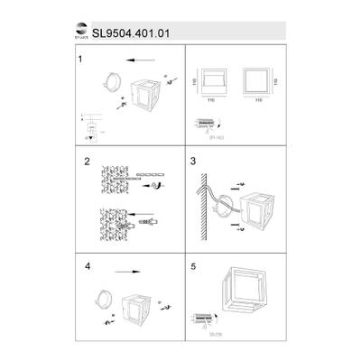 SL9504.401.01 Светильник уличный настенный ST-Luce Черный/Белый LED 1*5W 4000K
