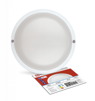 Светильник светодиодный СПП ОАД-1065-КРУГ 10Вт 6500К IP65 900лм 140мм герметичный с оптико-акустическим датчиком IN HOME 4690612044019