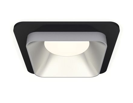 Комплект встраиваемого светильника XC7902003 SBK/SSL черный песок/серебро песок MR16 GU5.3 (C7902, N7703)