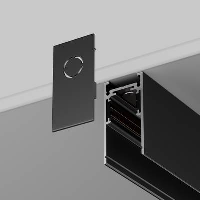 Заглушка торцевая 2 шт. Exility накладной черный, TRA034EC-41B. TM Maytoni