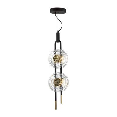 5407/23L MODERN ODL_EX24 135 черный/золотой/металл/стекло Подвес LED 23W 3000K 1940Лм MAGNET