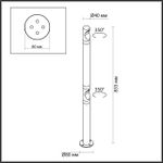 7021/6FL NATURE ODL25 711 Уличный светильник поворотный на 350° IP65 LED 6W 3000K AC110-240V BAMBOO