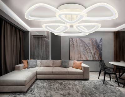 Светильник потолочный светодиодный с пультом FA4512/3+3 WH белый 80W 4200K/3000K/6400K D640*120 (ПДУ ИК)