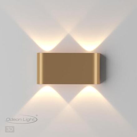 3893/4WL HIGHTECH ODL20 363 золотистый/металл Настенный светильник LED 3000K 4W 220V MAGNUM