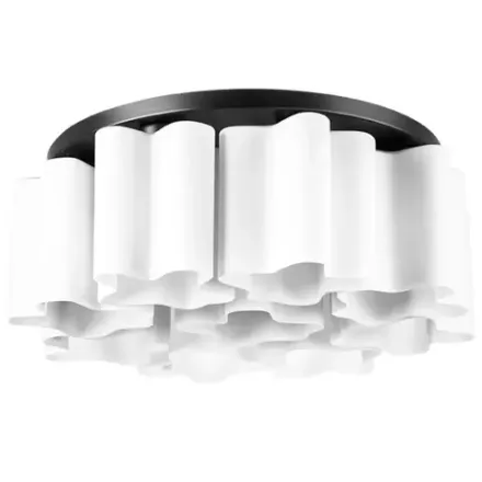 802097 Люстра NUBI 9х40W E27 ЧЕРНЫЙ МАТОВЫЙ/БЕЛЫЙ Lightstar