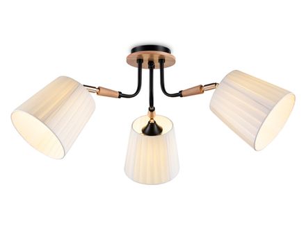 Светильник потолочный TR4731/3 BK/LWD черный/светлое дерево E27/3 max 40W D610*270