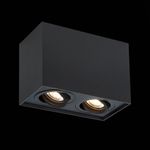 ST109.407.02 Светильник потолочный Мат. черный GU10 2*50W  L181xW100xH123 220V Без ламп
