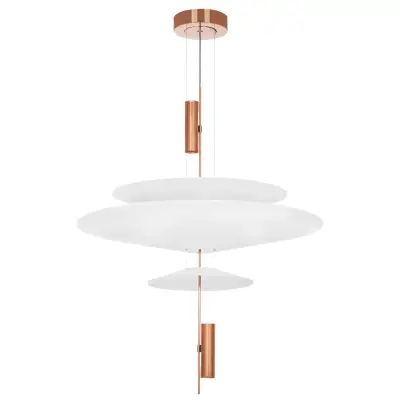 814532  2КОР! Люстра VIOLA LED 3x6W 560LM РОЗОВОЕ ЗОЛОТО/БЕЛЫЙ 3000K Lightstar