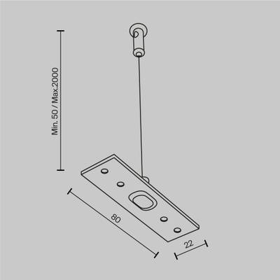 Подвес тросовый 2 шт. Exility белый, TRA034SW-2W. TM Maytoni