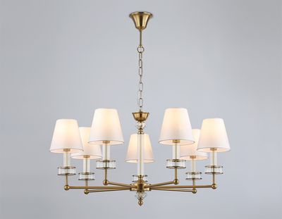 Светильник подвесной LH71023/7 BS/WH латунь/белый E14*7 max 40W D820*1130