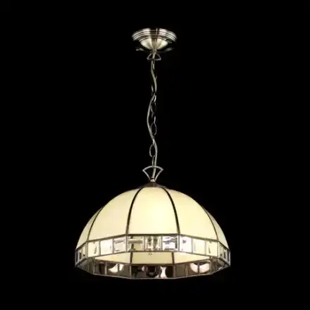 Citilux Шербург-1 CL440131 Люстра витражная подвесная Бронза