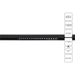 Магнитный трековый светильник Arte Lamp LINEA A4665PL-1BK, 1хLED